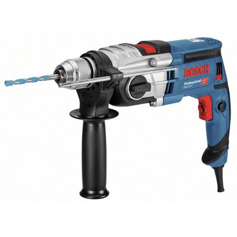 Bosch Professional GSB 20-2 - Taladro percutor (850 W, 2 velocidades, 3000 rpm, Ø max perforación hormigón 18 mm, en maletín)