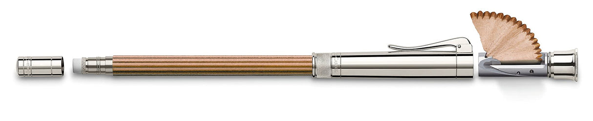 Graf von Faber-Castell 118567 Lápiz Perfecto, bañado en platino, marrón