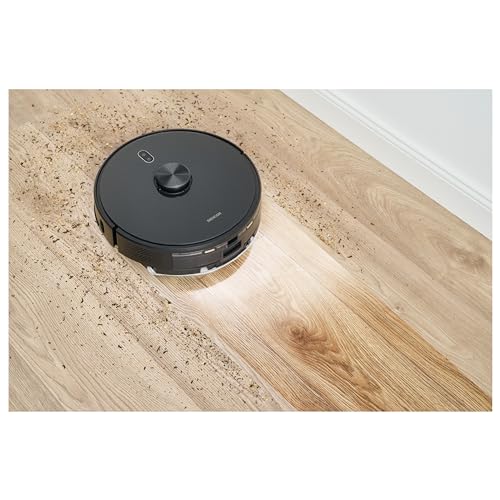Sencor SRV 9185BK Robot Aspirador y fregasuelos, Ultra Potente 3000Pa, Estación de Vaciado Automático, Navegación LiDAR, Silencioso, Ideal para Pelos Mascotas, Control por App y Alexa, Larga Autonomía