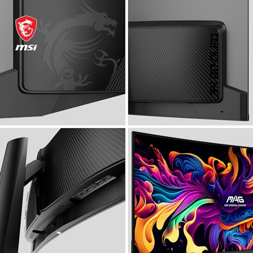 MSI mag 341CQP QD-OLED Monitor Gaming Curvo UWQHD de 34", 1800R, Panel Quantum Dot OLED 3440 x 1440, 175Hz / 0.03ms, 99% DCI-P3, ΔE≤2, DisplayHDR True Black 400, KVM, DP 1.4a, HDMI 2.1, USB Tipo-C
