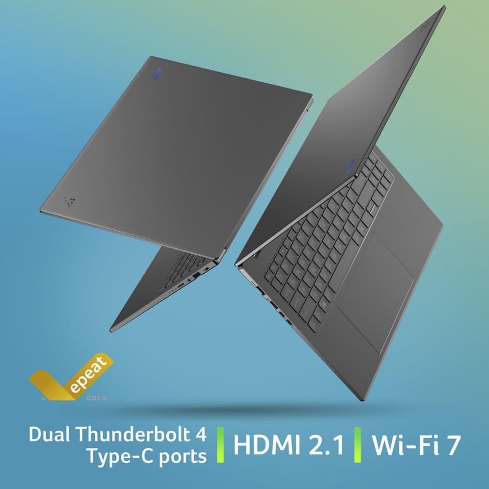 Acer Aspire 16 AI Copilot+ A16-52M, Ordenador Portátil 16" Full HD IPS (Intel Core Ultra 7 258V, 32 GB RAM, 512 GB SSD, Intel ARC 140V GPU, Windows 11 Home), Hierro, Teclado QWERTY Español
