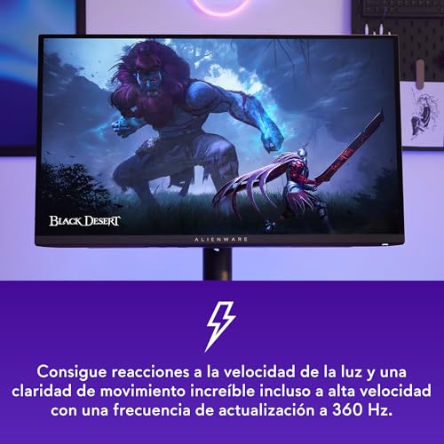 Alienware AW2725DF 27" QHD (2560x1440) Monitor Gaming, 360Hz, QD OLED, 0.03ms, AMD FreeSync Premium Pro, 99.3% DCI-P3, HDR400, USB-C, 2X DisplayPort, HDMI, 4X USB, 3 Años de Garantía