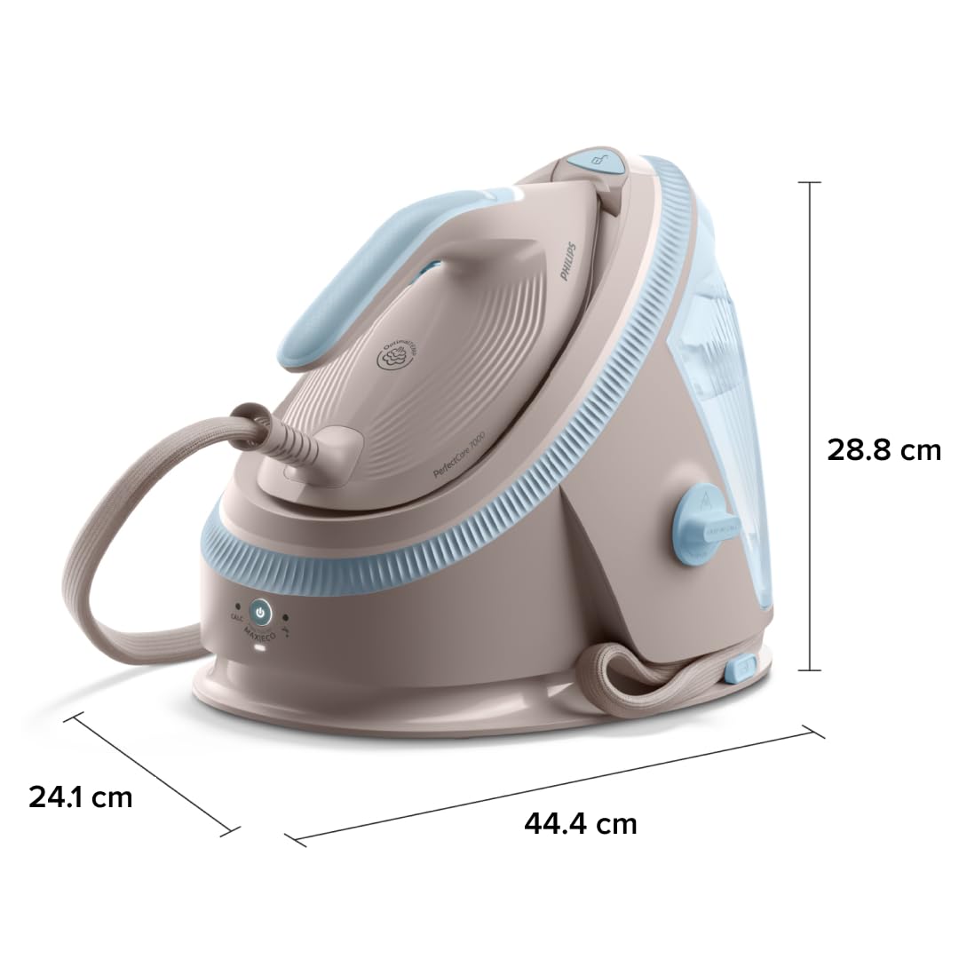 Philips PerfectCare Centro de planchado Serie 7000, golpe de vapor de 600g, suela SteamGlide Elite de 8,5 bares (PSG7200/60)