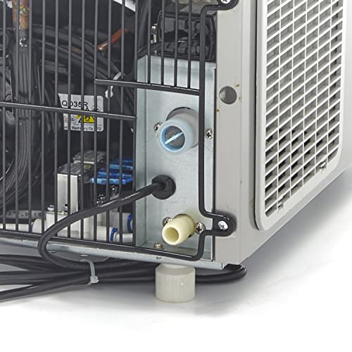Máquina de cubitos de hielo con espacio de almacenamiento de 5 KG - 24 KG de cubitos de hielo por día - Catering - Máquina de cubitos de hielo de acero inoxidable
