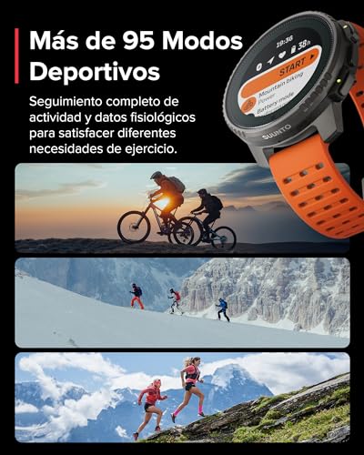 SUUNTO Vertical Reloj Deportivo - Smartwatch GPS, GPS de Doble Frecuencia, Mapas sin Conexión Gratuitos, Autonomía de hasta 50 Días, Carcasa Resistente Militarmente, Resistente al Agua hasta 100m
