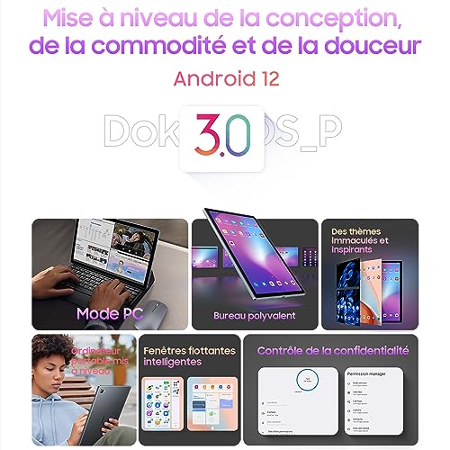 Blackview Tab 15 Pro - Tableta táctil (HD+ 10,5", procesador Unisoc T606, cámara Frontal de 8 MP, cámara Trasera de 13 MP, batería de 8280 mAh, Doble SIM, Color Negro