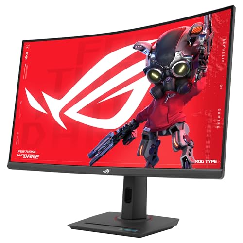 ASUS ROG Strix XG32WCMS - Monitor Gaming USB Tipo-C de 32 Pulgadas 2560x1440, Curvo, 280 Hz (sobre 144 Hz), 1 ms (GTG), Fast VA, Extreme Low Motion Blur Sync, Soporte para trípode, HDR
