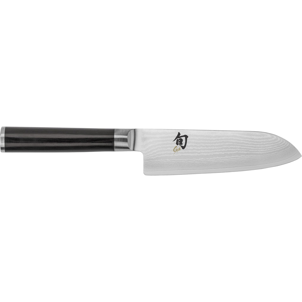 KAI Shun Classic pequeño Santoku 14 cm longitud de la hoja - First Touch - cuchillo de Damasco 32 capas núcleo VG MAX - 61 (±1) HRC - mango de madera Pakka - cuchillo de cocina japonés forjado
