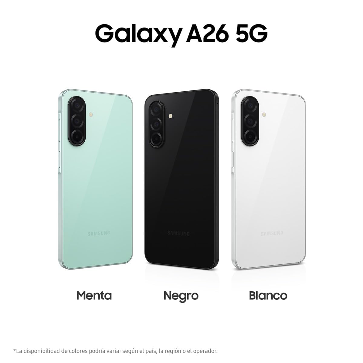 Samsung Galaxy A26 5G 128GB Teléfono Móvil, Inteligencia Alucinante, 6GB RAM, 50MP Cámara, Blanco, Garantía del Fabricante 3 Años + 1 Año Extra