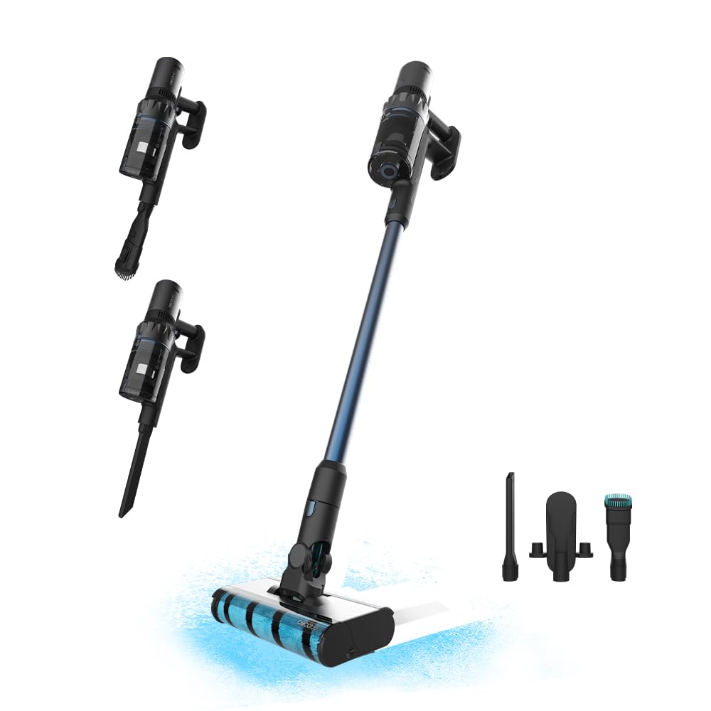 Cecotec Aspirador Escoba sin Cable Conga Rockstar 5500 Hurricane Twice. 3 en 1, Ciclón Paralelo, 630 W, 30 kPa y 180 AW, Autonomía Máxima 90 mins, Tubo Rígido, Doble Rodillo, Accesorio Muebles