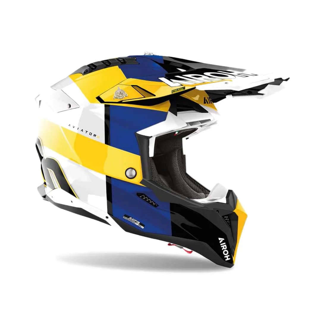 AIROH AVIATOR 3 MONARCH BLUE/YELLOW GLOSS S