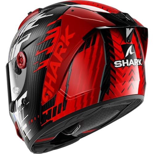 SHARK, Casco Moto Integral AERON EDGY Carbon Red Chrome DRU, L