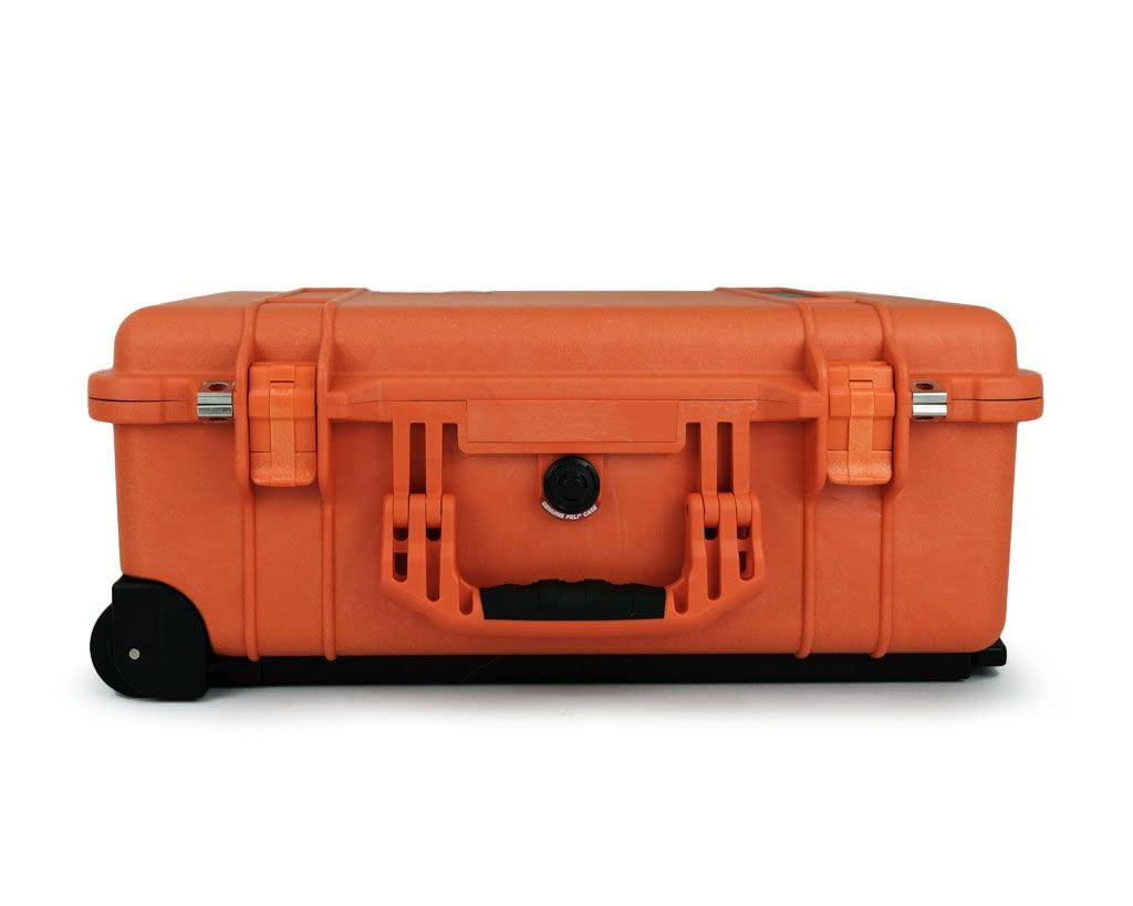 Peli 1510 Trolley Robusto para Laptop con Estuches en la Tapa para Accesorios, IP67 estanco e Impermeable al Polvo, 27L de Capacidad, Fabricado en EE.UU., Color Orange