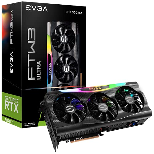 EVGA GeForce RTX 3070 Ti FTW3 GAMING, 08G-P5-3797-KL, 8GB GDDR6X, Tecnología iCX3, ARGB LED, Backplate de Metal