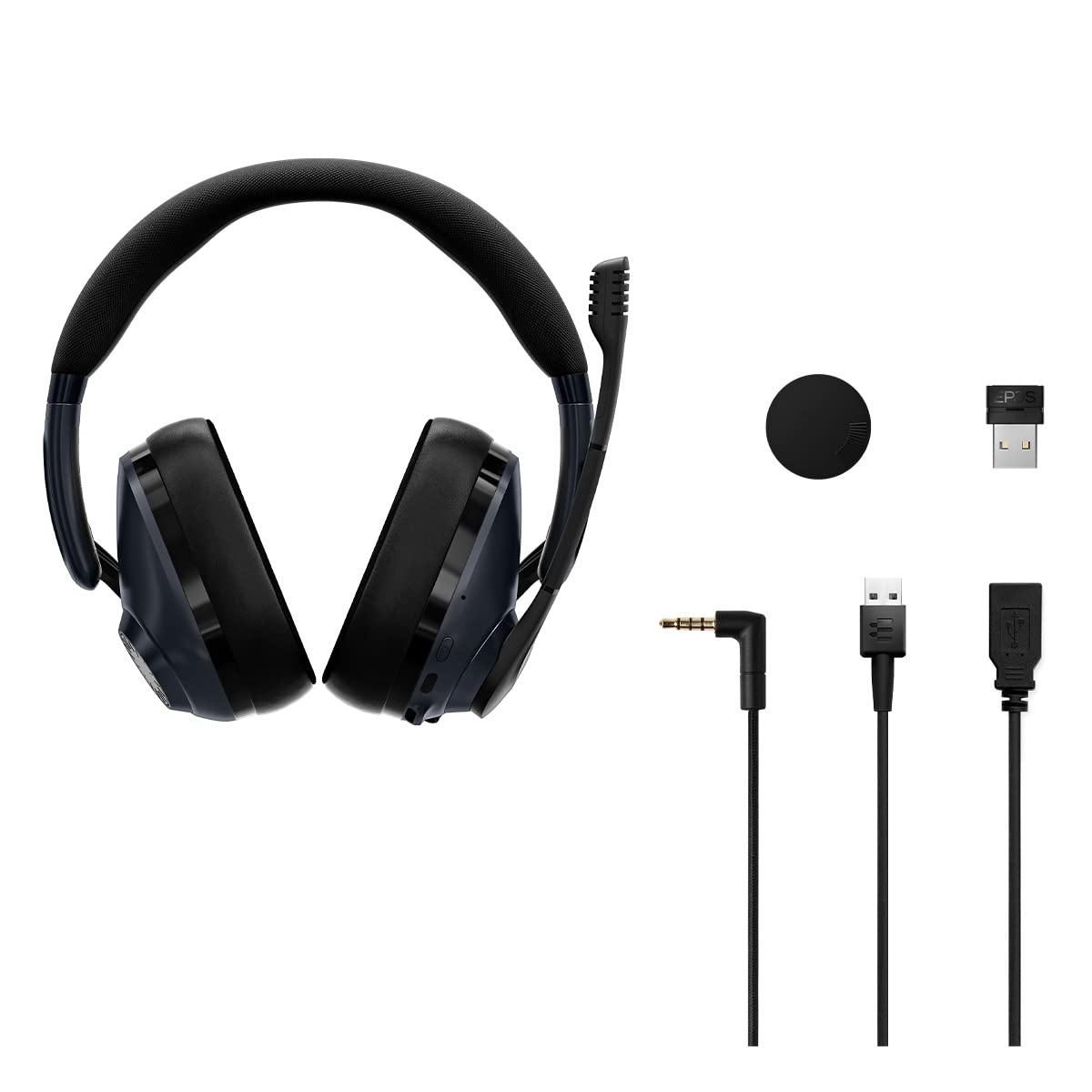 EPOS H3Pro Auriculares Inalámbricos Híbridos - Cascos Gaming para PC - Auriculares con Micrófono con Cancelación de Ruido Mejorada y Mezcla de Audio, Compatible con Windows 10 (Negro)