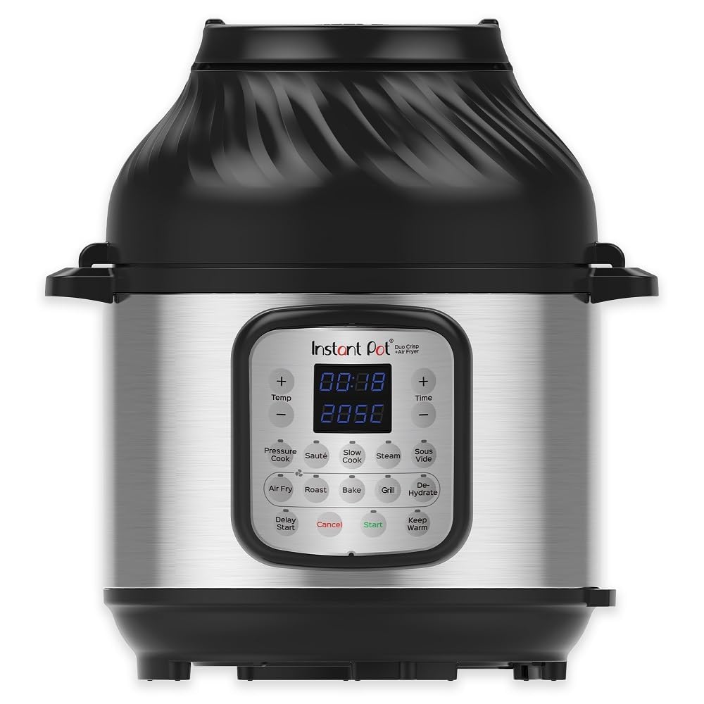 Instant Pot Duo Crisp + Air Fryer 5.7L Multicooker 11 en 1 Cocina a presión, saltea, cocina al vapor, a fuego lento, sousvides, calienta, fríe al aire, hornea, asa y deshidrata