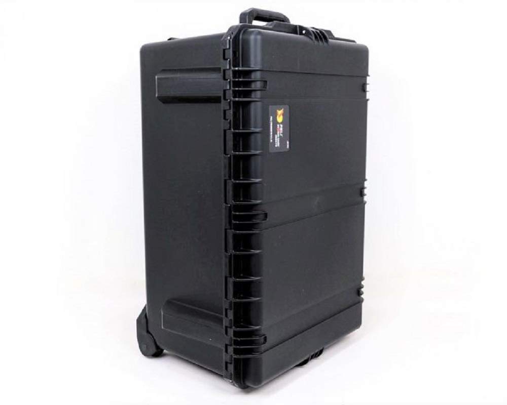 PELI Storm IM2975 Maleta de transporte grande con ruedas y asa telescópica para equipos electrónicos, resistente al agua, 118L de capacidad, fabricada en EE.UU., con espuma personalizable, color negro