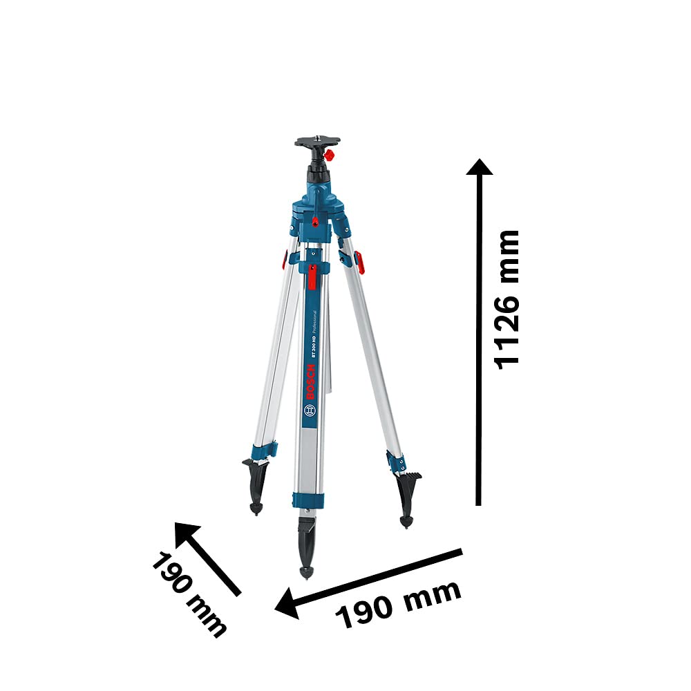 Bosch Professional trípode para láseres y niveles BT 300 HD (altura: 122–295 cm, rosca: 5/8")