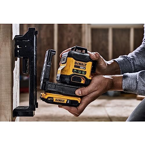 DEWALT DCLE34031D1-QW - Nivel láser autonivelante verde de 3 líneas 360° con batería 18V Li-Ion 2Ah