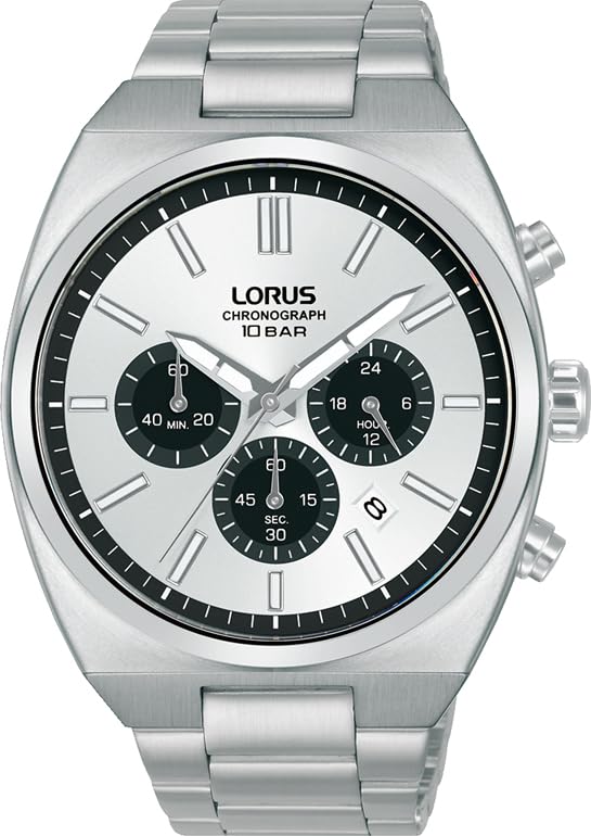Lorus Reloj Analógico de Cuarzo para Hombre con Pulsera de Metal, Plata