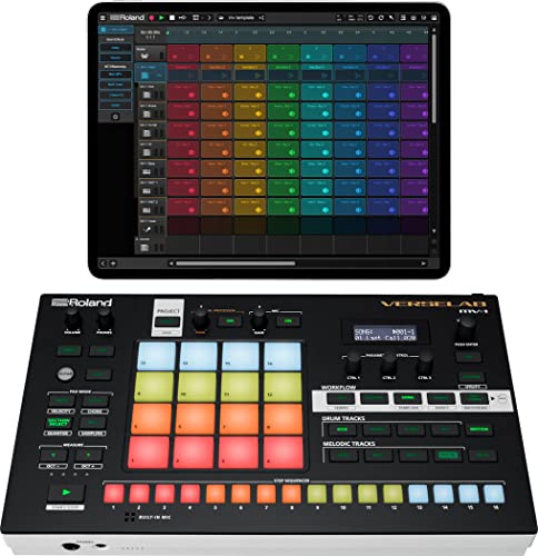 Roland VERSELAB MV-1, estudio de producción de canciones profesional con sonidos ZEN-Core para compositores y cantantes. Pads 4x4 y secuenciador por pasos TR-REC para baterías