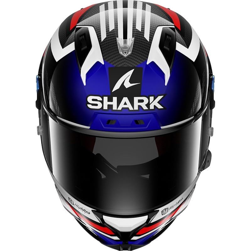 SHARK, Casco Moto Integral AERON GP FIM FIRSTLAP Carbon Blue Red DBR, XXL