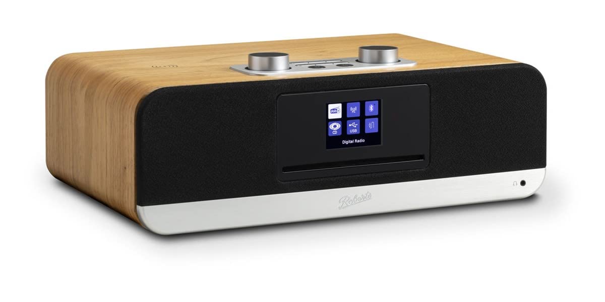 Roberts Blutune 300 CD Sistema de Sonido Todo en uno con Dab+ FM CD USB Bluetooth y Cargador inalámbrico Integrado