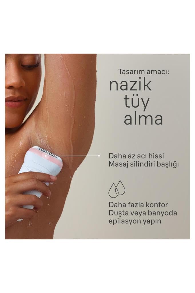 Braun Silk-épil 7 Depiladora Mujer, Depiladora Eléctrica Mujer Con Cabezal Amplio Para Una Depilación Simple, Wet & Dry, Piel Lisa Larga Dura, 7-000, Blanco/Rosa
