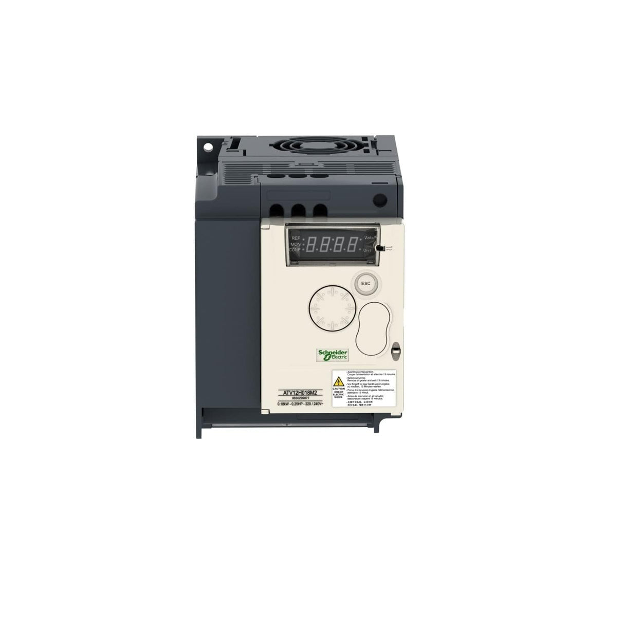 Schneider Electric ATV12HU15M2 Variador 1 fase 200 V 1.5 kW con radiador TB