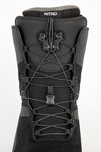 Nitro Skylab TLS '23 Splitboardboot All Mountain Freeride Premium Sistema de Cordones rápidos para Barcos Snowboard, Hombres, Negro auténtico, MP 26.0 // EU 40 // US 8
