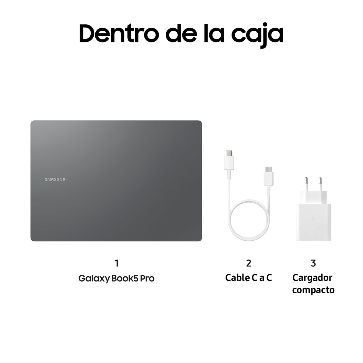 Samsung Galaxy Book5 Pro, Ordenador Portátil IA 16", Procesador Intel Core Ultra 5, 16GB RAM, Almacenamiento 1TB, Windows 11 Home, Gris, Teclado QWERTY Español