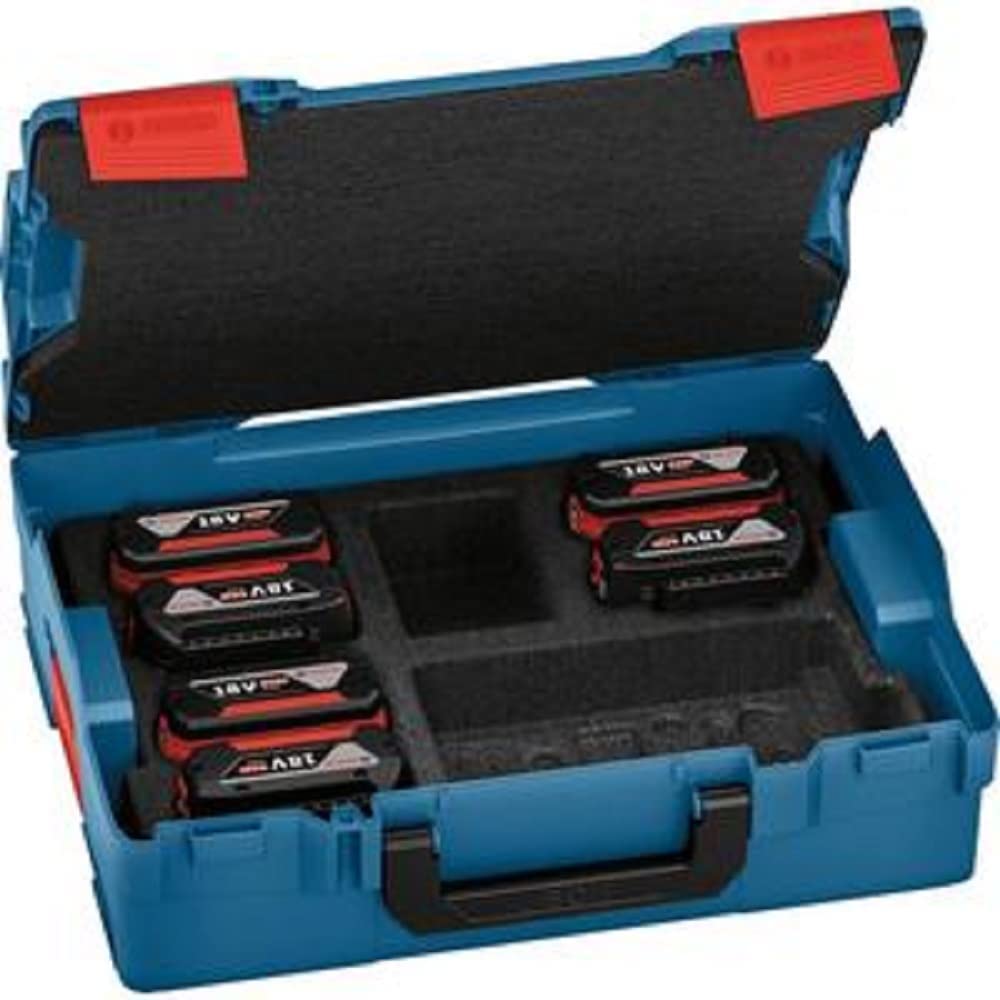 Bosch Professional 18V System GBA 18V 4.0Ah - Set 6 baterías de Litio (6 x 4.0 Ah, tecnología Coolpack, en L-BOXX)