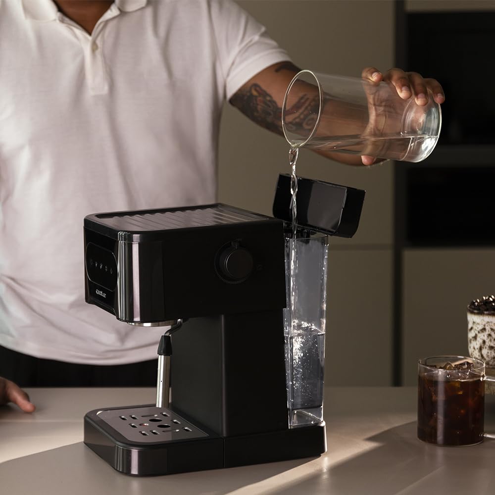 Cecotec Cafetera express Power Espresso 20 ColdBrew. Cafetera express para espresso y cappuccino, café en frío, 20 Bares de presión, Vaporizador orientable. Disfruta de Calidad profesional en casa.