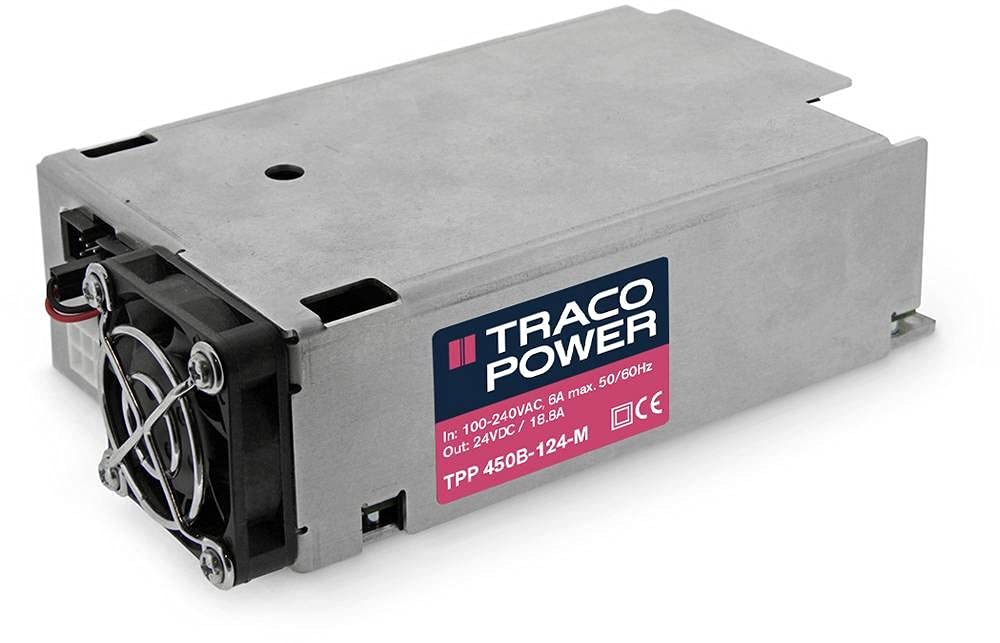 TracoPower TPP 450-124B-M - Fuente de alimentación conmutada (24 V/CC, 18,75 A, 450 W)
