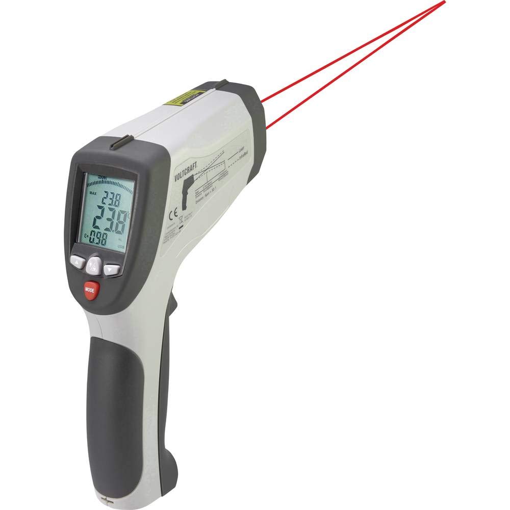 VOLTCRAFT IR 2201-50D - Termómetro infrarrojo (USB, 50:1-50 - 2200 °C, pirómetro