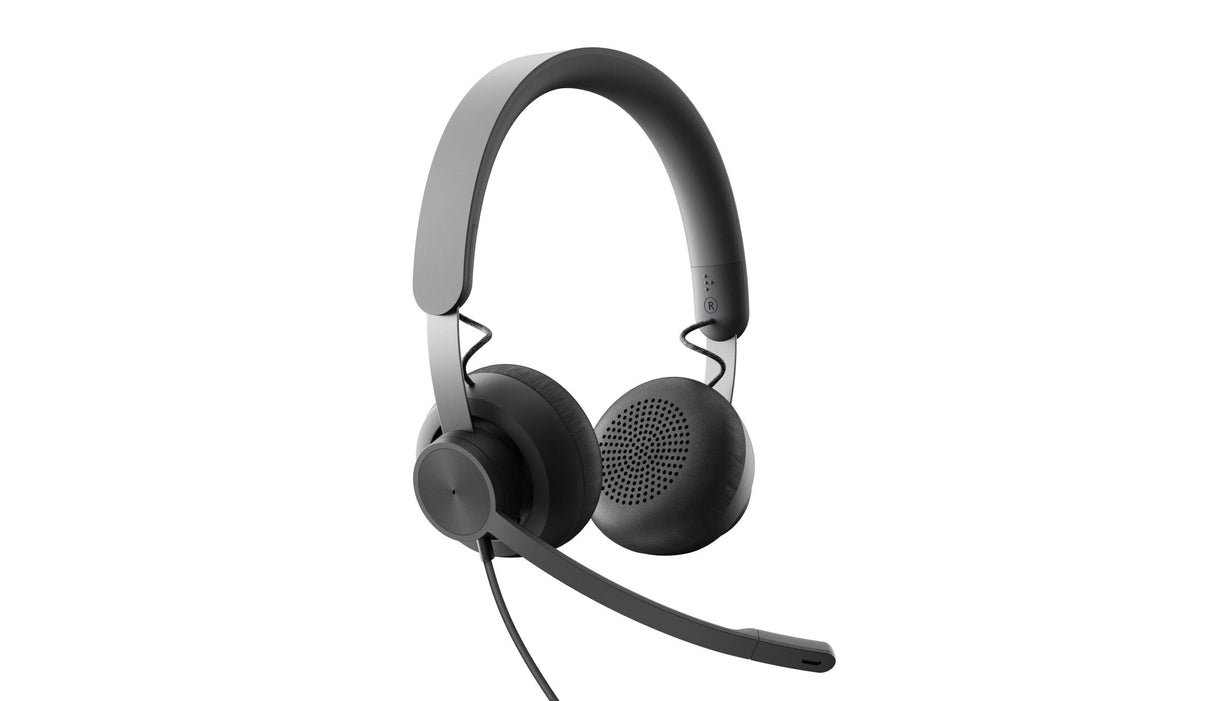 Logitech Zone Wired Auriculares con micrófono dotado de supresión de ruido, USB-C con adaptador USB-A - grafito