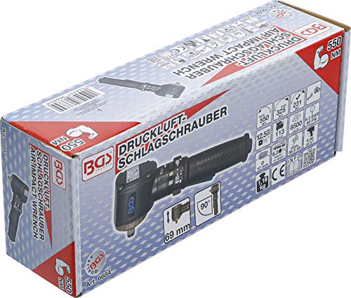 BGS 6684 | Pistola neumática de impacto | acodada | 12,5 mm (1/2") | 550 Nm
