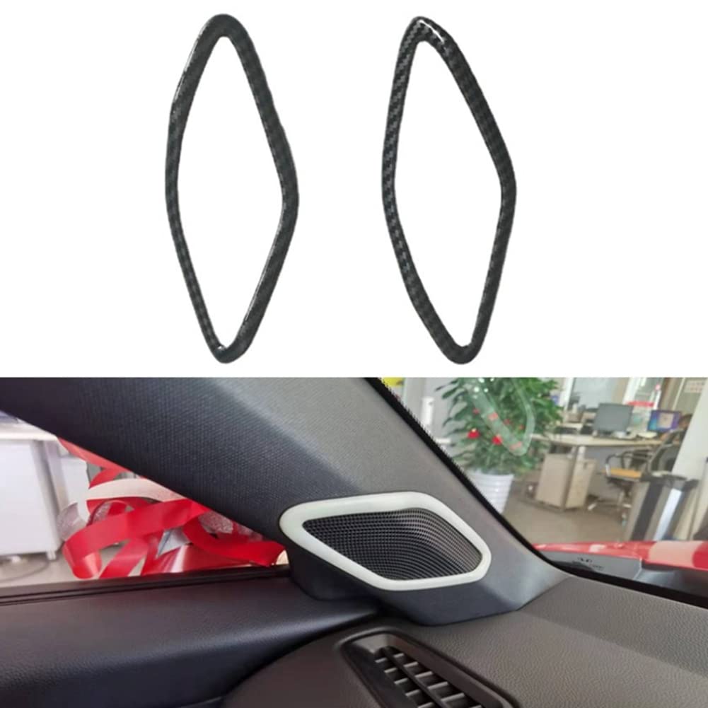 MSI Sanction para 11Th Gen 2022 Fibra de Carbono Cubierta de Altavoz Frontal Pilar A, Moldura de Anillo, Accesorios Adhesivos para