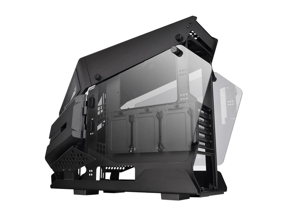 Thermaltake AH T200 Caso Micro CA-1R4-00S1WN-00 con Marco Abierto de Vidrio Templado para helicóptero