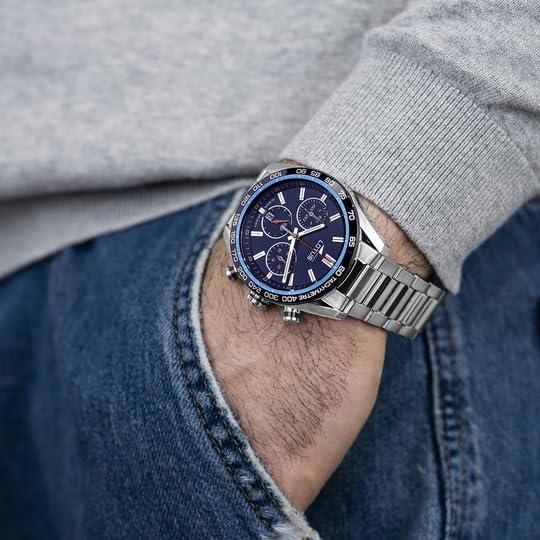 LOTUS Reloj Hombre 18916/4 Chrono Caja de Acero Inoxidable 316l Plateado Correa de Acero Inoxidable 316l Plateado