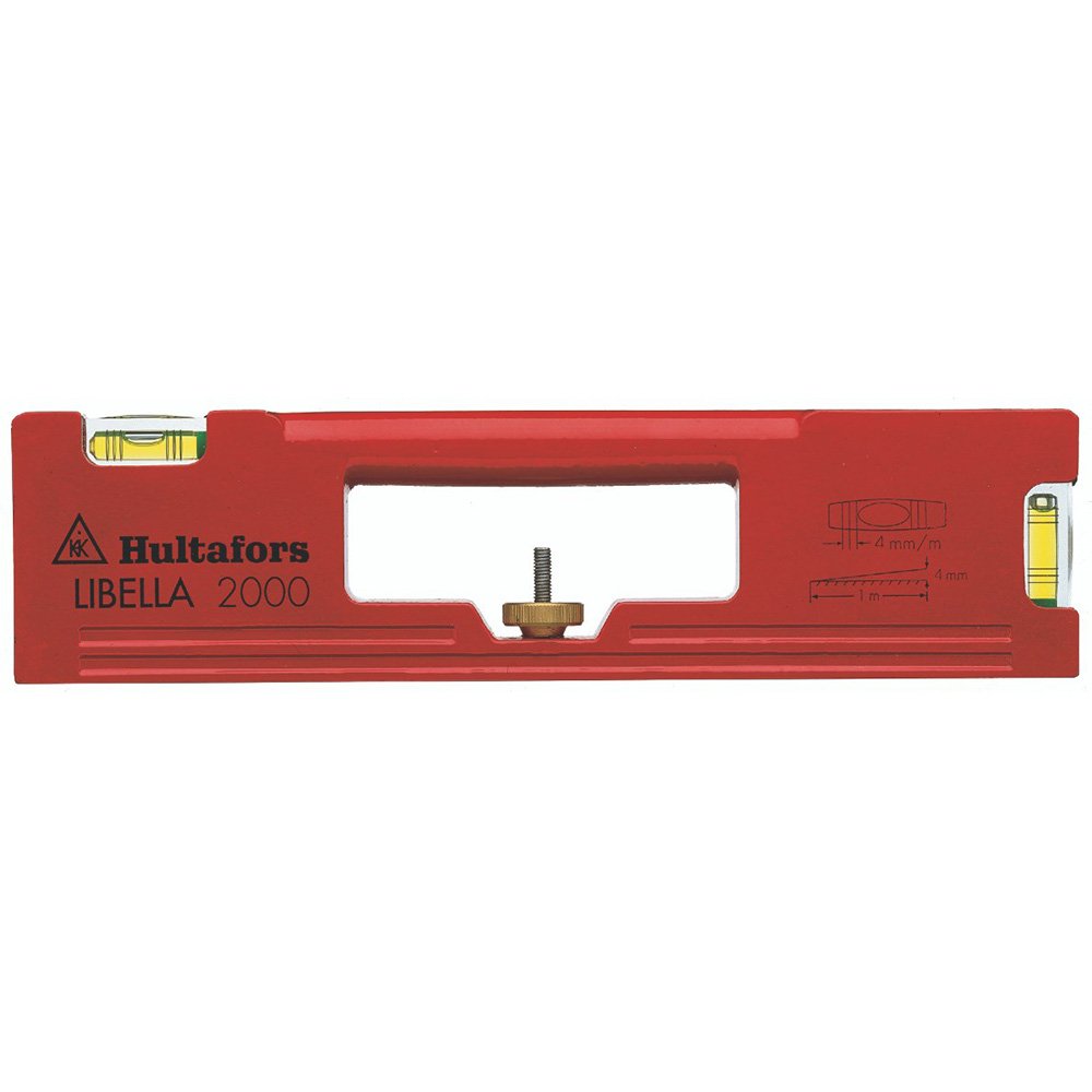 Hultafors 407001 Nivel de burbuja de aluminio "Libella 5,080.0 cm, color rojo