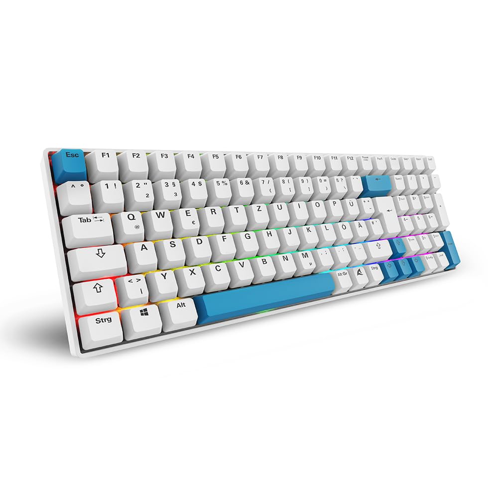 Sharkoon SGK50 S2 PBT Blanco RGB, Gateron GPRO Amarillo