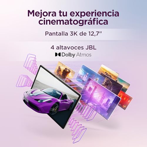 Lenovo Idea Tab Pro – Tablet 12.7" 3K (MediaTek Dimensity 8300, 8 GB RAM, 256 GB UFS 4.0, 144 Hz, Wi-Fi 6E, Bluetooth 5.3, Android 14) Gris, Incluye Teclado + Pen