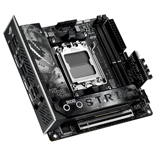 ASUS ROG Strix X870-I Gaming WiFi - Placa Base AMD Mini-ITX, 10+2+1 etapas de Potencia, DDR5, 2X M.2, PCIe 5.0 Compatible con GPU de última generación, WiFi 7, USB4, ROG Strix HIVE II