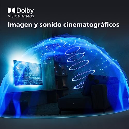 Philips Ambilight OLED818 106 cm (42 Pulgadas) Smart 4K OLED TV | UHD y HDR10+ | 120Hz | Engine P5 AI Picture | Dolby Atmos | Altavoces 40W | Compatible con Asistente Google y Alexa