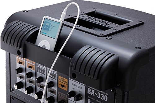 Amplificador estéreo portátil Roland BA-330 — Sistema de PA digital portátil, negro