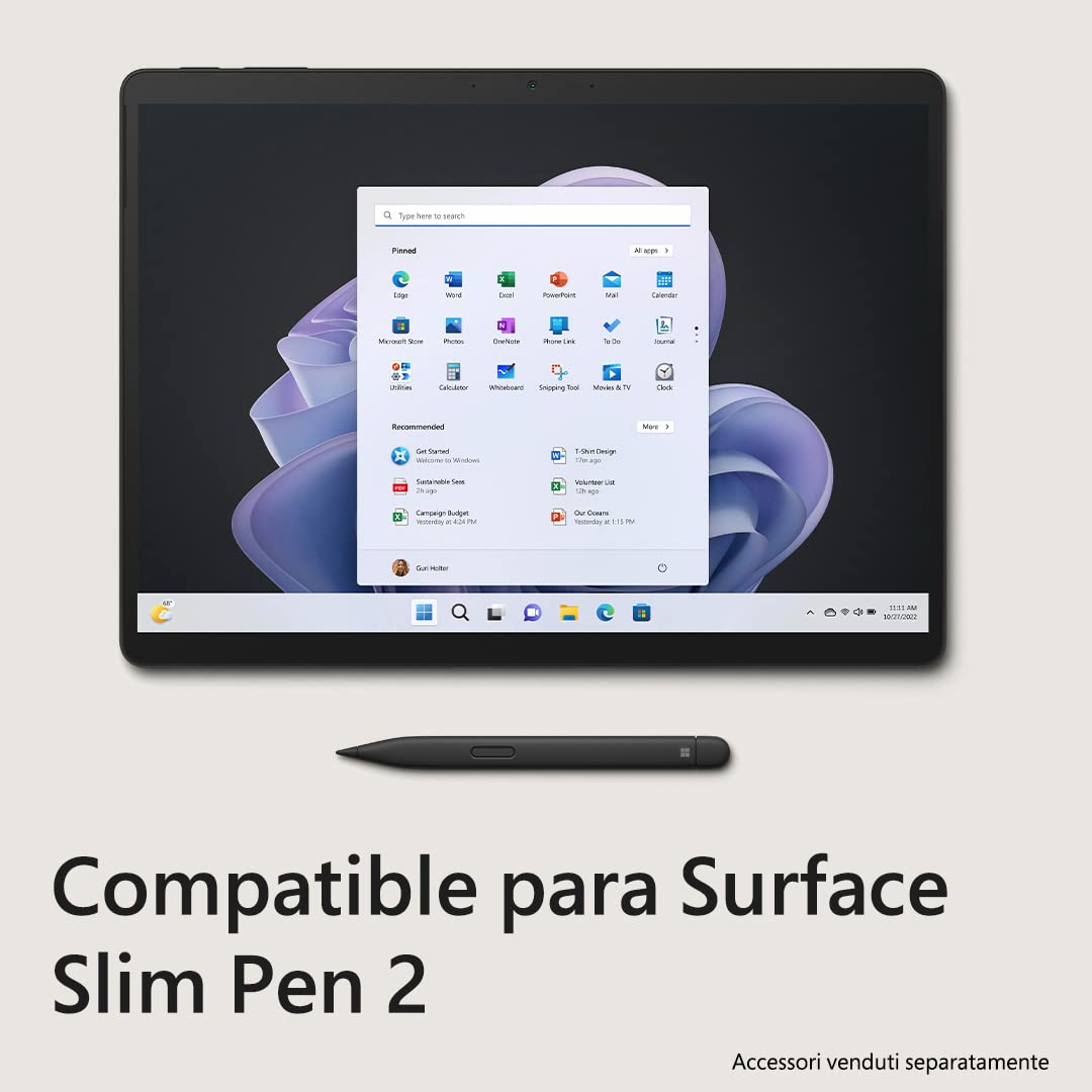 Microsoft Surface Pro 9 - (Intel Core EVO i7-1255U, 16GB RAM, 512GB SSD con Iris Xe graphics y Windows 11), Negro