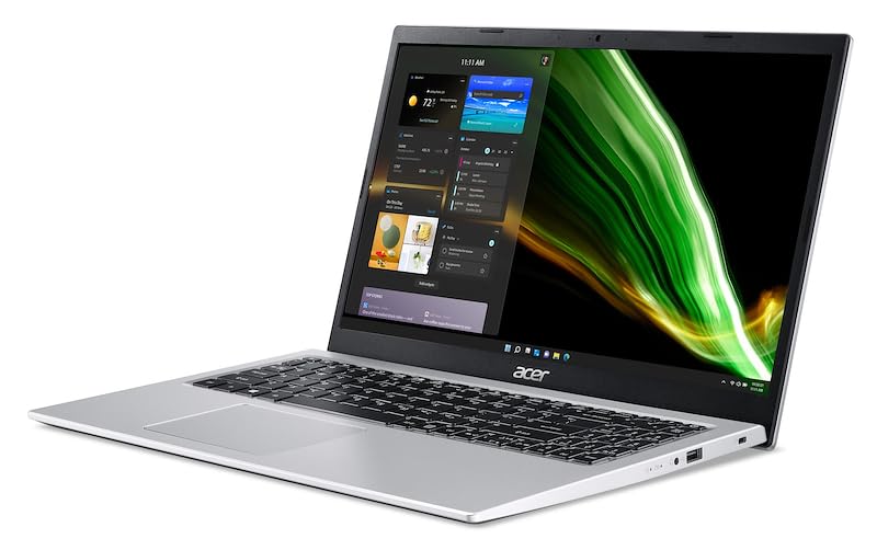 Acer Aspire 1 A115-32-C4Y0 - Ordenador Portátil 15,6” HD LCD (Intel Celeron N4500, 4GB RAM, 128 GB eMMc, Intel UHD Graphics, Windows 11 Home, Incluye Microsoft 365 Personal 12 meses), Plata, QWERTY ES