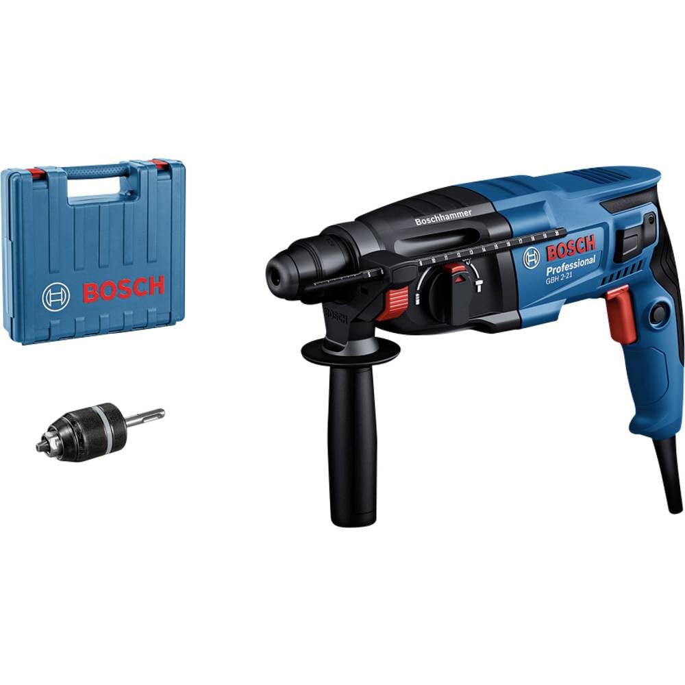 Bosch Professional GBH 2-21 - Martillo perforador combinado (2 J, Ø máx. hormigón 21 mm, SDS plus + cilíndrico automático, en maletín)