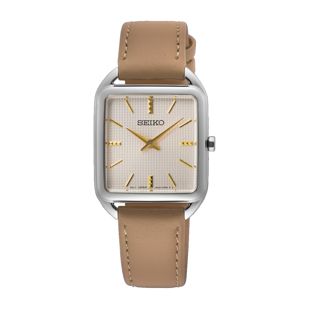 Seiko Reloj Analógico para Mujeres de Cuarzo con Correa en Cuero SWR089P1